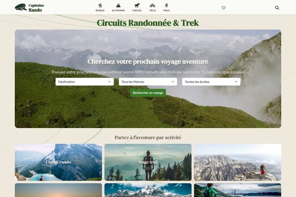 Capture du site Capitaine Rando